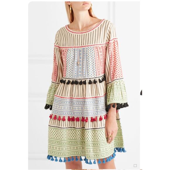 Dodo Bar Or Dress Tasseled Mini Dress Size Medium - Picture 1 of 6